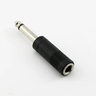 1pcs 6.35mm 1/4" Male Plug Mono to Female Jack Headphone Audio Adapter Connector - Image 1 of 4