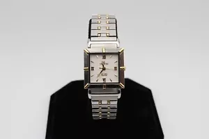 Croton Equator Swiss Quartz 18k Gold Bezel Crown & Links Sapphire Crystal Watch - Picture 1 of 16