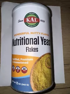 KAL Nutritional Yeast Flakes Unsweetened 12 oz 340 g Gluten-Free, Vegan 12/2025 - Picture 1 of 1