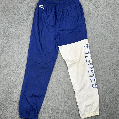 Vtg 90s Apex One Varsity Duke Windbreaker Blue White Nylon Track Pants Size XL Cover