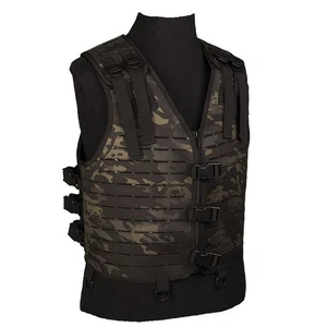 Mil-Tec Lightweight Laser Cut Black Flecktarn Vest - Picture 1 of 1