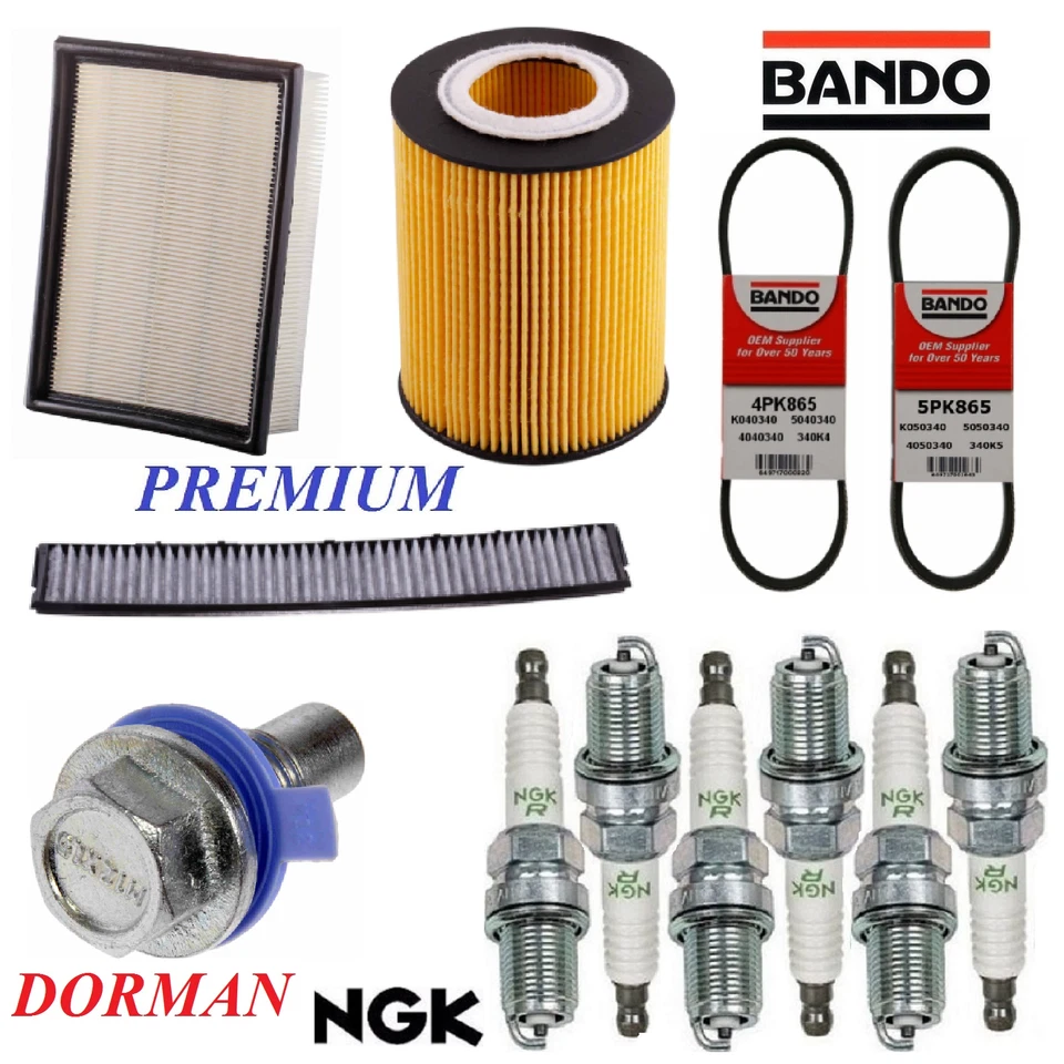 调整套件过滤器皮带排油火花塞适用于宝马 330Ci L6 3.0L 2001 - 2006 — 第 1/1 张图片