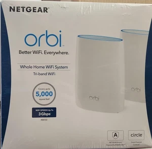 Netgear Orbi AC3000 Trri-Band Wireless Router - White, Pack of 2 RBK50 New - Picture 1 of 3