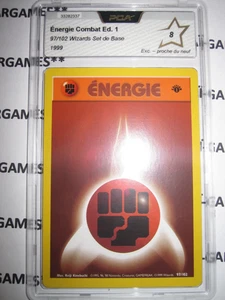 POKEMON ENERGIE COMBAT 97/102 SET DE BASE EDITION 1 FRANCAIS 1999 PCA 8 NOT Psa - Picture 1 of 3