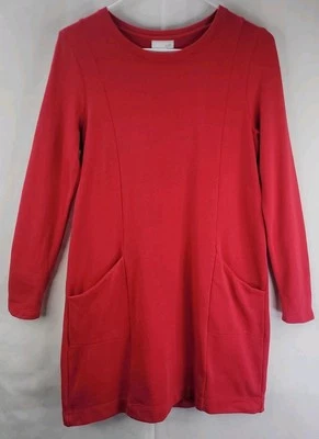 Платье женское J.Jill размер XS миниатюрный карман туника розовый длинным рукавом пуловер - Изображение 1 из 4