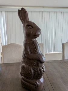 VTG 1993 Don Featherstone 31" Blow Mold Chocolate Easter Bunny Union Products - Picture 1 of 7