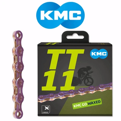 KMC TT11 11 Speed Waxed Mountain Road Bike Chain fit SRAM Shimano 118 Links - Image 1 of 3