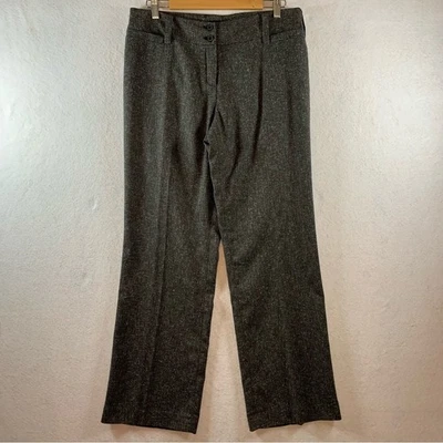 Pantalones moteados de pierna recta ancha para mujer talla 10 gris oscuro academia oficina parisina Foto 1 de 4