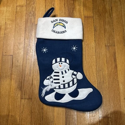 NFL San Diego Chargers Snowman Stocking XL - NWOT - Image 1 of 2