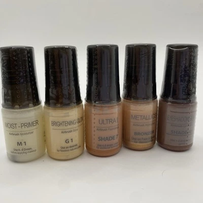 Luminess Lot of 5 Primer Bronzer Glow Eyeshadow Foundation Airbrush Makeup .25oz - Image 1 of 4