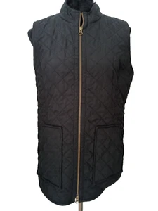 J. Jill Heritage gesteppte Damenweste schwarz ärmellos Tasche durchgehender Reißverschluss Small - Bild 1 von 4