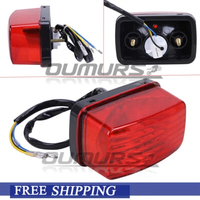 Red Tail Lights for Yamaha Grizzly Big Bear Bruin Kodiak Wolverine Rhino Viking - Изображение 1 из 4