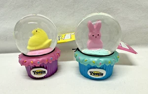 NEU PEEPS Mini Schneekugeln - gelbes Küken & lila Hase - SPASS Ostern Sammlerstück - Bild 1 von 9