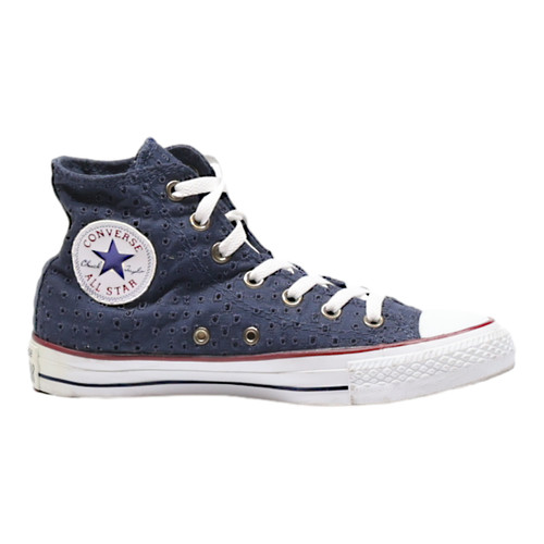 CONVERSE scarpe da ginnastica alte blu tela 542539F donna UK 5