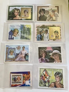 Int'l Collectors Soc. Francobolli Principessa Diana 8 pezzi più piccoli. in plastica con certificato di autenticità - Foto 1 di 9
