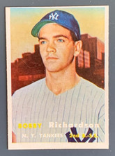 1957 Topps #286 Bobby Richardson Rookie EX-EXMT (OC) New York Yankees