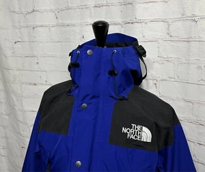 North Face Aztec Blue 1990 Retro Throwback Mountain Jacket Gore-Tex GTX Mens M - Picture 1 of 11