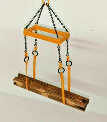 Crane Lifting Frame Set w/Straps In Authentic Liebherr Yellow. 1/87th - Image 1 of 3