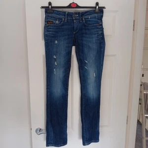 G-Star Jeans Damen Low Rise Größe 29 W 34 L Slim Used Blau Denim - Bild 1 von 10