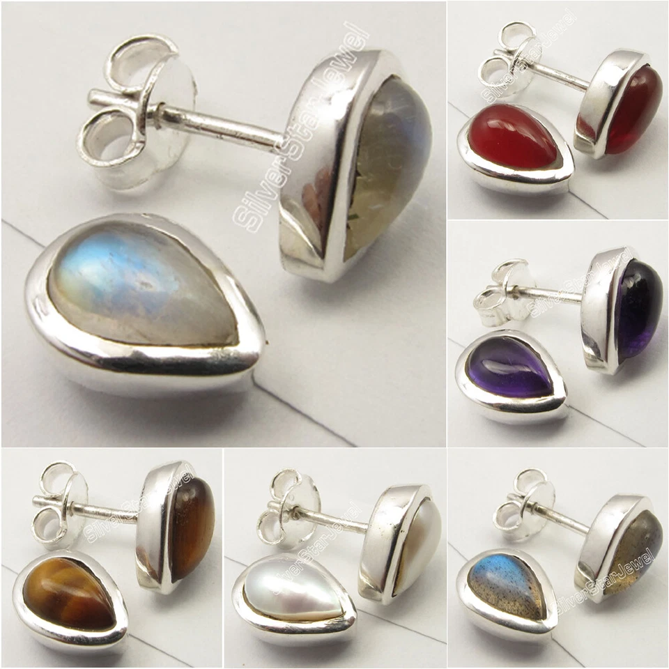 Ювелирные Вспышки Распродажа 925 Серебряные Серьги ЛАЗУРИТ и Смотрите Больше Выбор Драгоценных Камней - Изображение 1 из 1