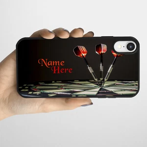 Personalised Darts iPhone Case Slim Silicone Phone Cover All Models Gift SH059 - Picture 1 of 4