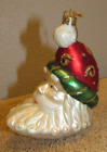 Vintage Fancy Santa Claus Head Christmas Ornament