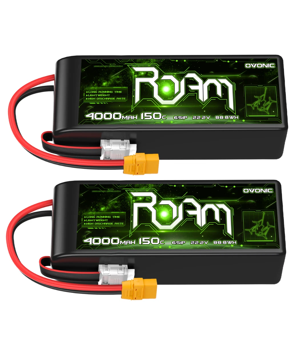 Ovonic 6S 22.2V 4000mAh 60C Lipo Battery With EC5 Connector For RC Cars, Drones, Airplanes