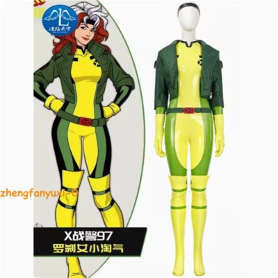 X-Men 97 Rogue Cosplay Disfraz Trajes Mujeres Mono Chaqueta Accesorios Traje Foto 1 de 4