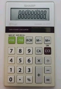 Original Sharp El-377T 10-Digit Twin Power Calculator - Picture 1 of 2