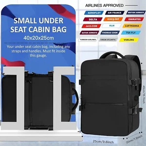 Zaino Bagaglio a Mano Ryanair 40x20x25 da Piccolo Viaggio Aereo Treno Low Cost - Foto 1 di 6