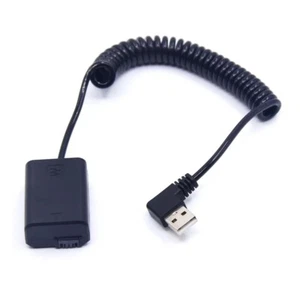 USB Federkabel auf AC-PW20 NP-FW50 Dummy Akku für Sony ZV-E10 A7 A3500 A5100 - Bild 1 von 5