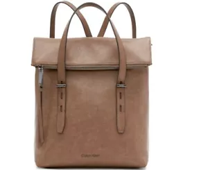 Mochila de Mano Calvin Klein Aurora Convertible de Cuero Sintético - Marrón/Topo - Imagen 1 de 16
