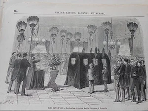 Gravure 1869 - Iles Sandwich Funérailles du prince Mataïo Kekuanoa à Honolulu - Picture 1 of 1