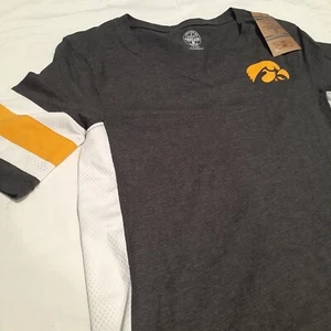 NCAA Iowa Hawkeyes Women's Small 4/6 Short Sleeve Shirt Mesh Sides - Picture 1 of 9