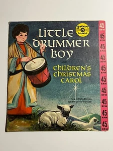 Little Boy Drummer & Christmas Carol Stella Stevens 45 RPM Vinyl Golden Records - Picture 1 of 4