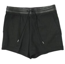 T by ALEXANDER WANG Leather waist easy shorts 401806P14 XS Black Lambskin Pants