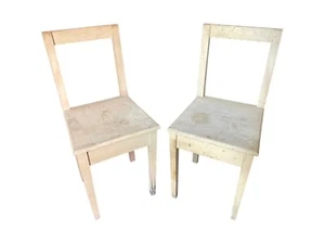 Coppia di Sedie Vintage in Legno – Originali Anni '40/'50 – Da Restaurare - Bild 1 von 6
