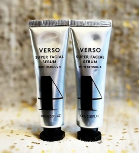 2x~VERSO 4~Super Facial Serum with Retinol 8~10ml / 0.35 fl oz each~NWOB~Sealed~ - Picture 1 of 1