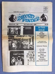 The Record Finder -No.136-Oct-Dec 1998 - Duro To Find US Periódico para Vinilo - Imagen 1 de 4