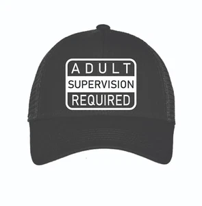 Adult Supervision Required Funny Baseball Hat - Picture 1 of 6