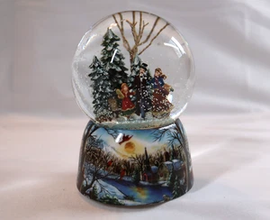 Vintage Roman Inc. Schneekugel "We Wish You A Merry Christmas" zum Aufziehen 6 Zoll groß - Bild 1 von 10