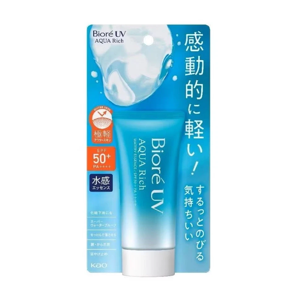 1X Bioré UV Aqua Rich Watery Essence SPF50+ PA++++ 50 g - Protector solar japonés Foto 1 de 4