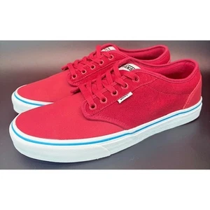 Vans Atwood Tectuff Chili Pepper Red Low Top Canvas Suede Sneakers mens size 11 - Picture 1 of 8