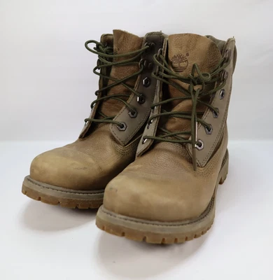 Timberland 6" Premium Mujer Talla 7.5 Marrón Gris Cuero Nubuck Botas A19C2 5247 Foto 1 de 4