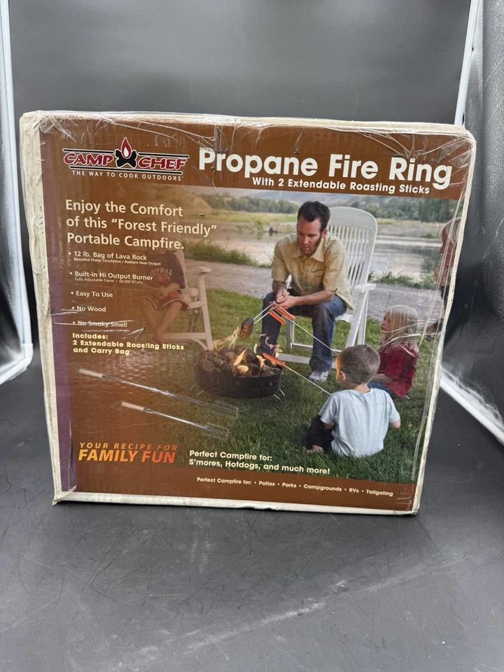 NUEVO SELLADO DE FÁBRICA Camp Chef Compacto Anillo de Fuego Portátil Propano Gas Fogata Foto 1 de 4