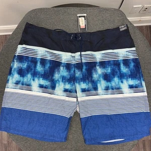 Roundtree & Yorke Swim Surf Beach Trunks Striped Board Shorts 3XB Big & Tall - Picture 1 of 15
