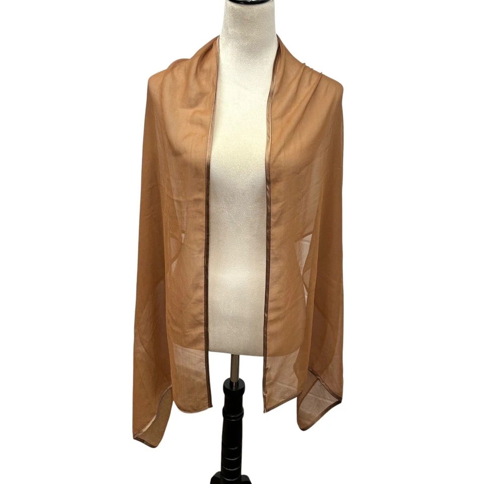 Bufanda envolvente chal de seda Bernie of New York cobre metálico formal noche ocasión Foto 1 de 4