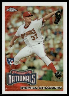 Topps Chrome Wrapper Redemption Refractors #212 2010 Stephen Strasburg radiocontrol Foto 1 de 2