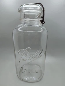 Vintage Glaskugel "IDEAL" Einmachglas mit Original Glasdeckel & Drahtbügel 1/2 Gallone - Bild 1 von 14