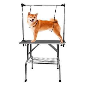 Stainless Steel 36" Grooming Table for Pets - Adjustable Arm & 2 Restraints - Picture 1 of 10